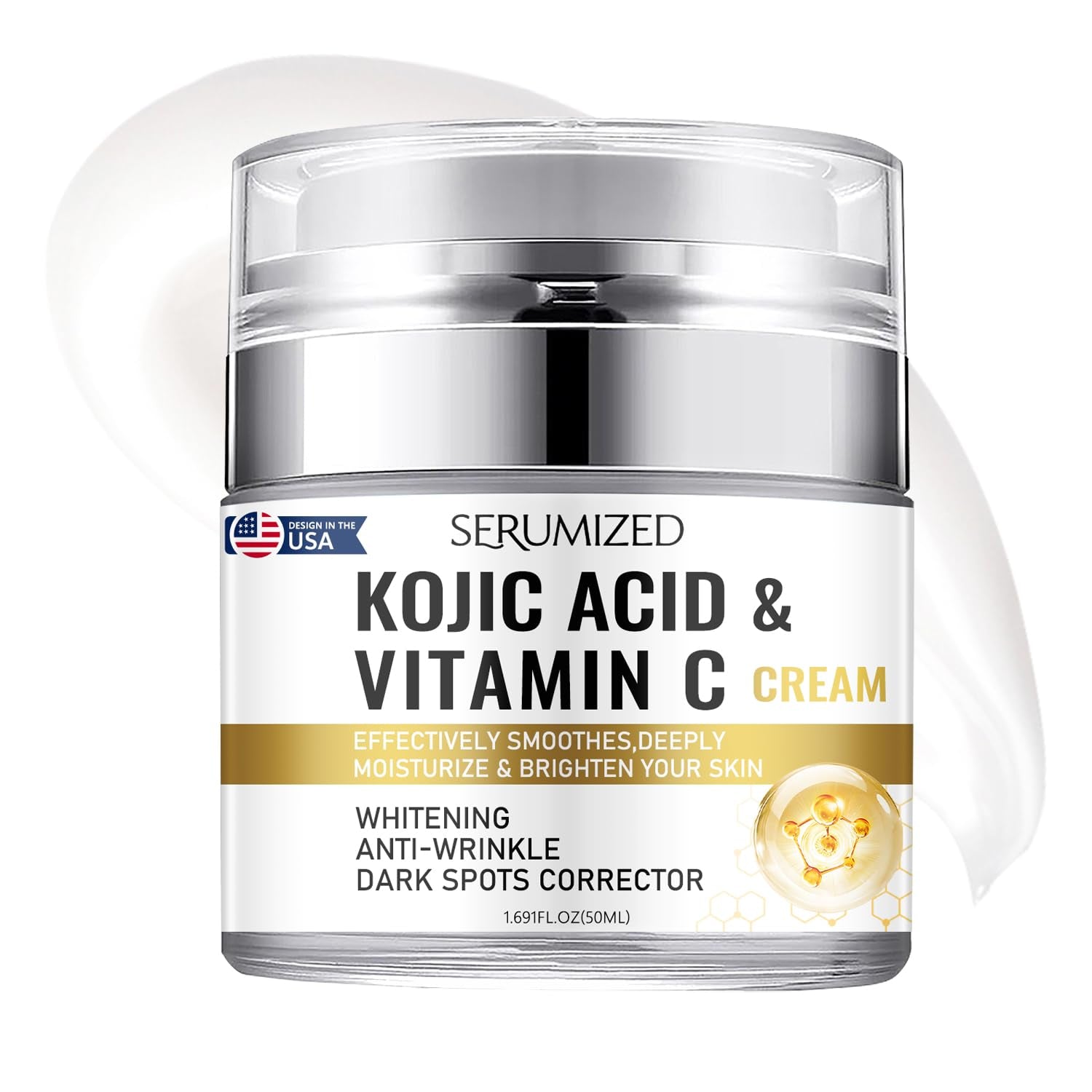 Natural Brightening Moisturizer Cream with Kojic Acid - Mycosmeticslondon