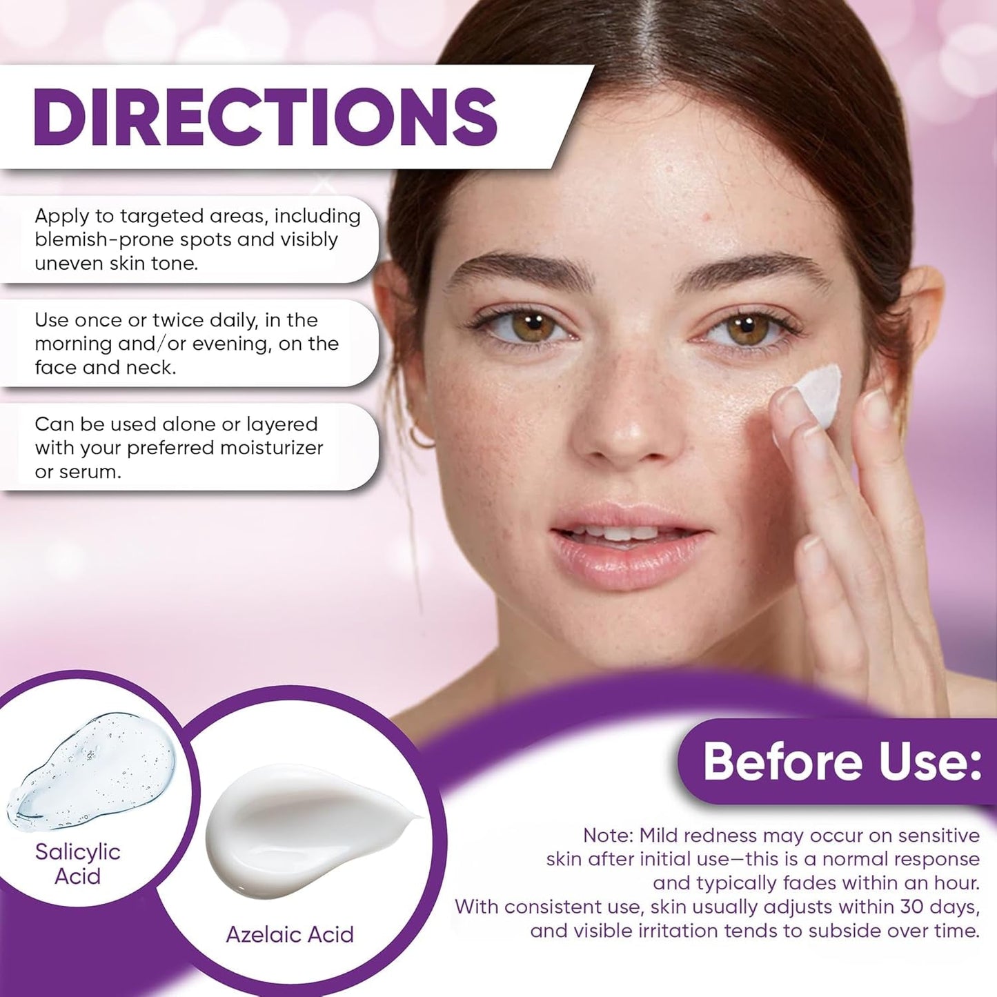 Natural Acne & Redness Relief Face Serum 30ml