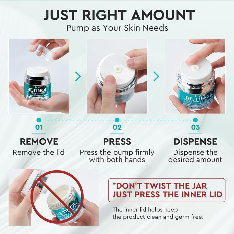 Anti Aging Retinol Moisturizer for Face - Day and Night Cream