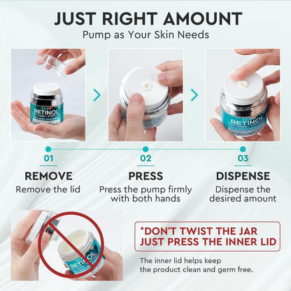 Anti Aging Retinol Moisturizer for Face - Day and Night Cream