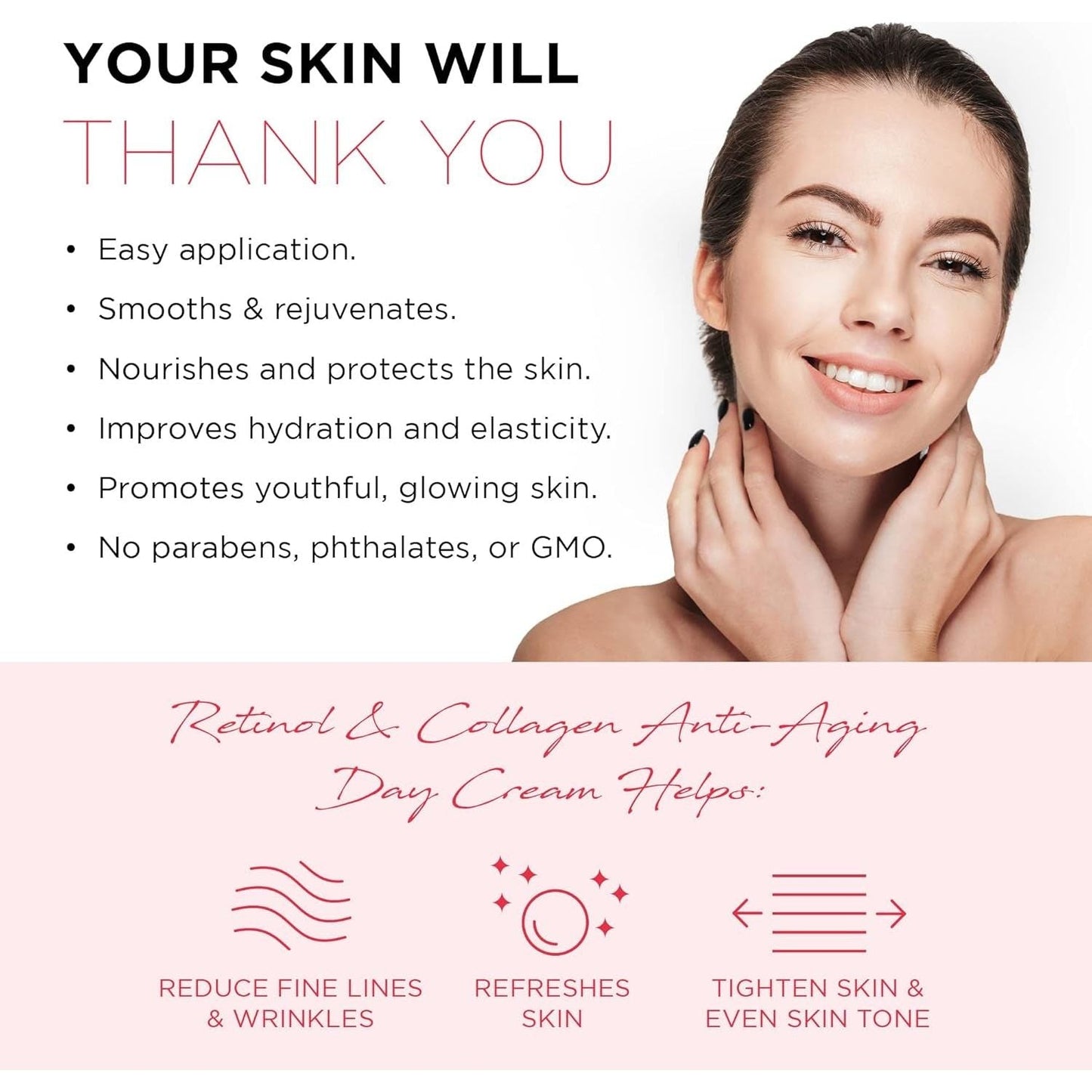 Hydrating Anti Aging Face Moisturizer with Retinol & Collagen
