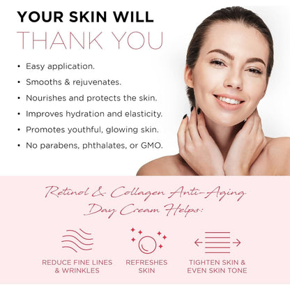 Hydrating Anti Aging Face Moisturizer with Retinol & Collagen