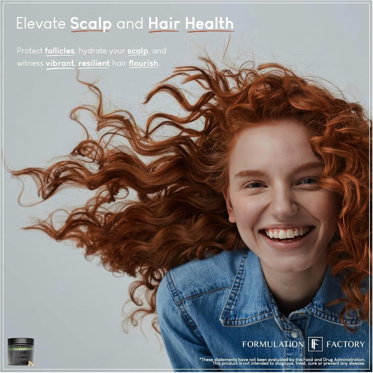 Natural Hair Growth Vitamin Supplements - 120 Capsules