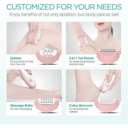 Portable 4-In-1 Hair Remover for Women