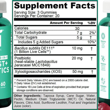 Vegan Probiotic Gummies for Gut Health Support