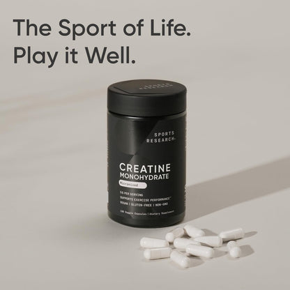 Pure Vegan Creatine Capsules for Muscle Growth