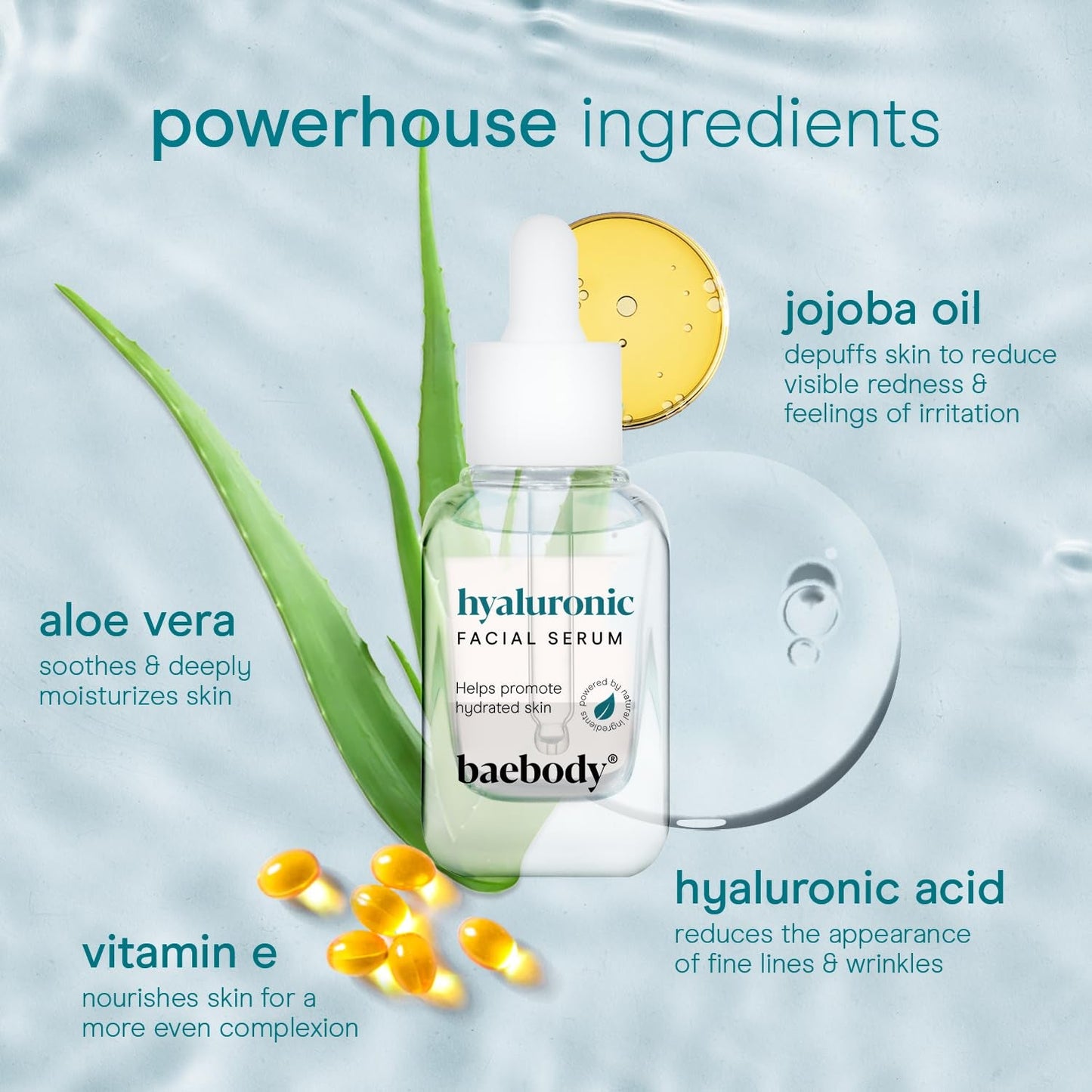 Nourishing Hyaluronic Face Serum with Vitamins C & E