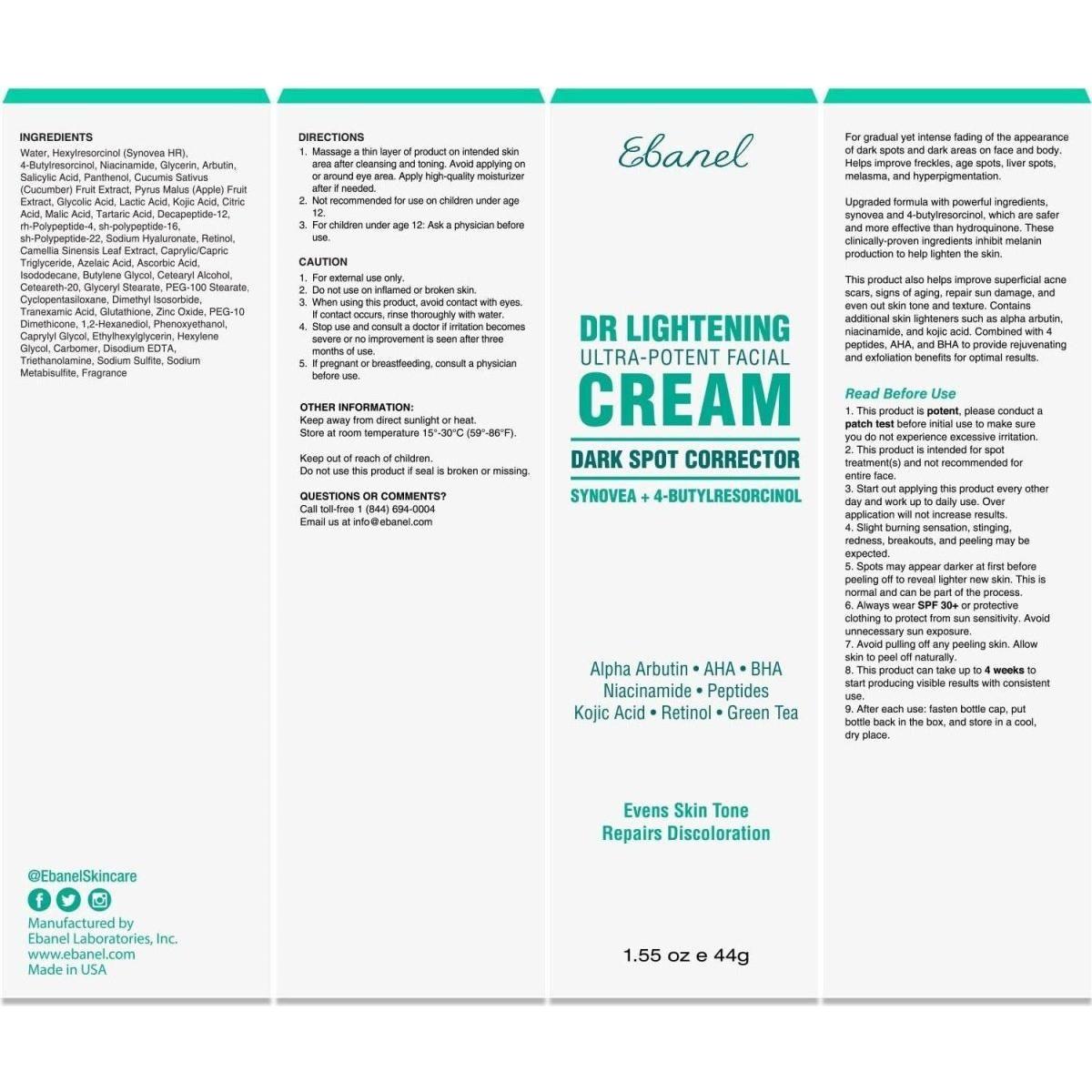 Intensive Dark Spot Facial Cream for Brighter Skin