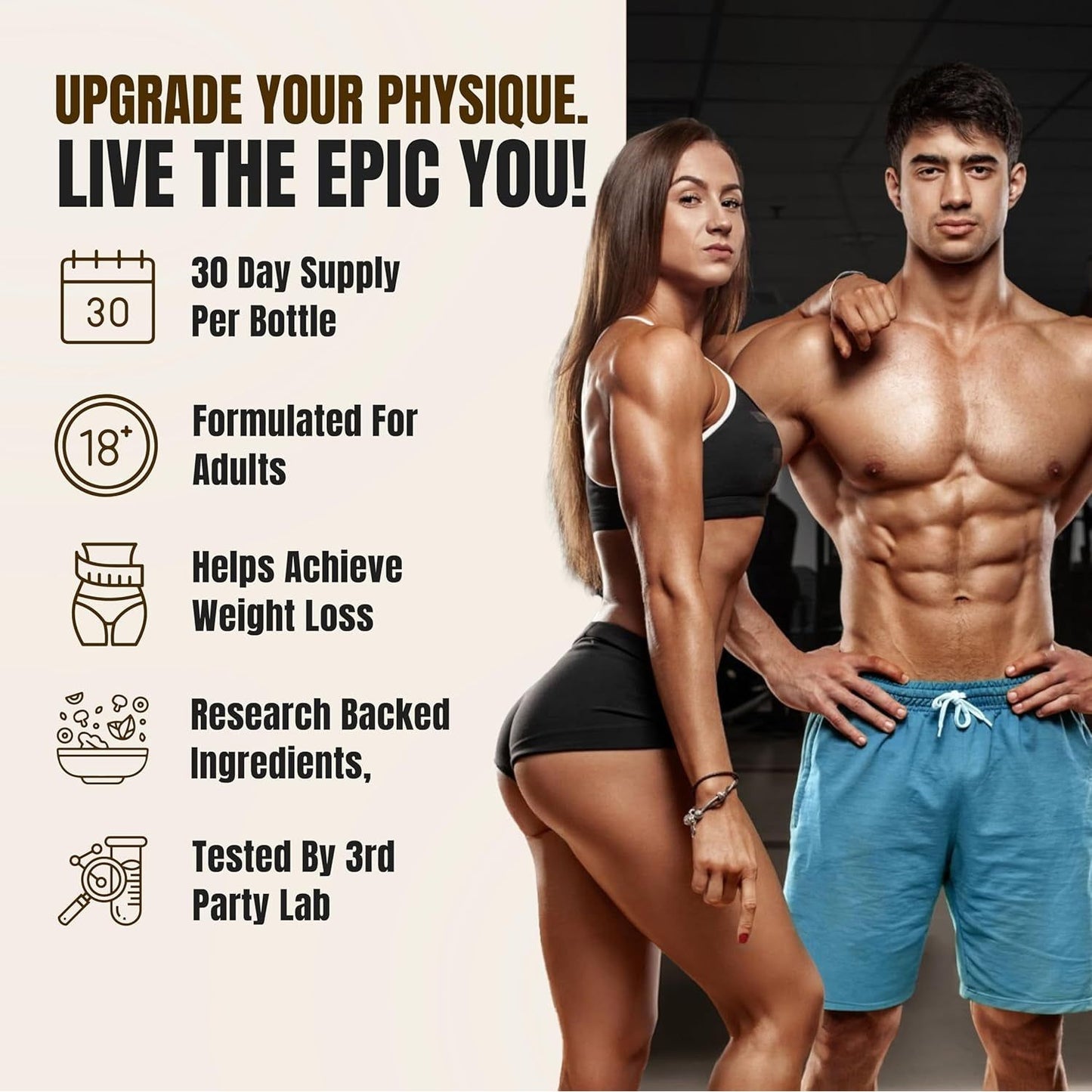 Natural Fat Burner Pills - 60 Count | Boost Metabolism & Energy