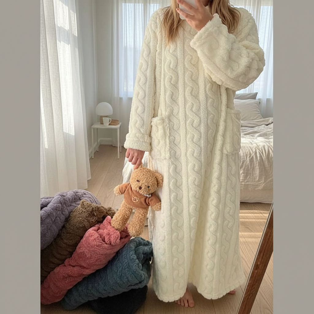 Ultra Soft Long Fleece Winter Nightgown