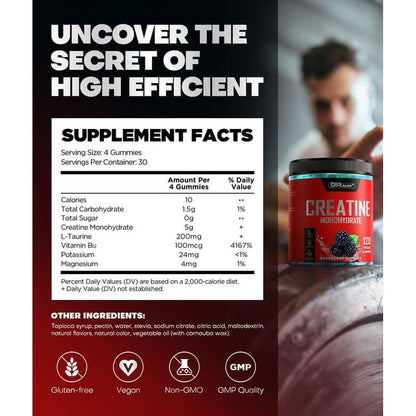 Pure Creatine Gummies for Muscle Growth & Energy