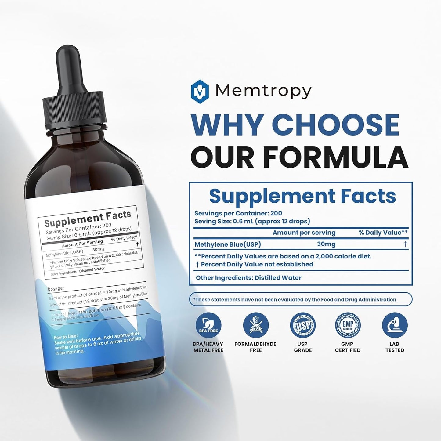 Strong Methylene Blue Supplement 5% 120ml Mito Booster