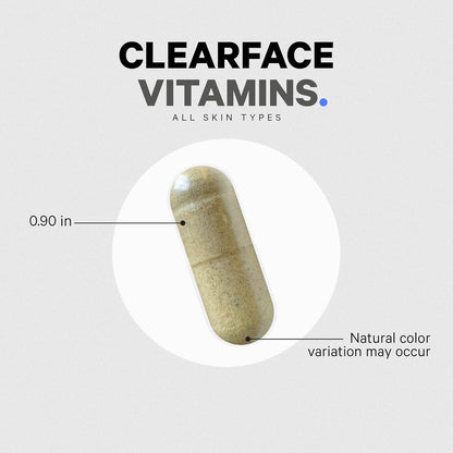 Natural Acne Skin Vitamins with Probiotics and Omega-3