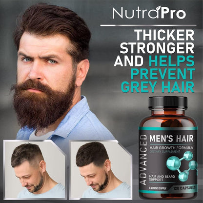 Strong Hair Growth Vitamins for Men - Biotin Capsules