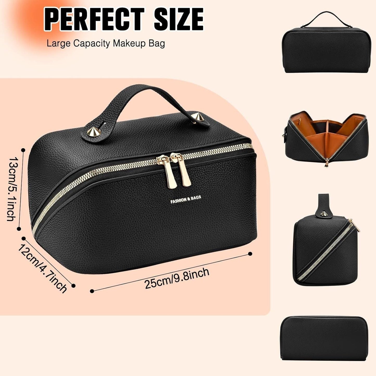 Travel Makeup Case - Black