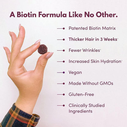 Vitamin Biotin Gummies for Hair and Skin Health