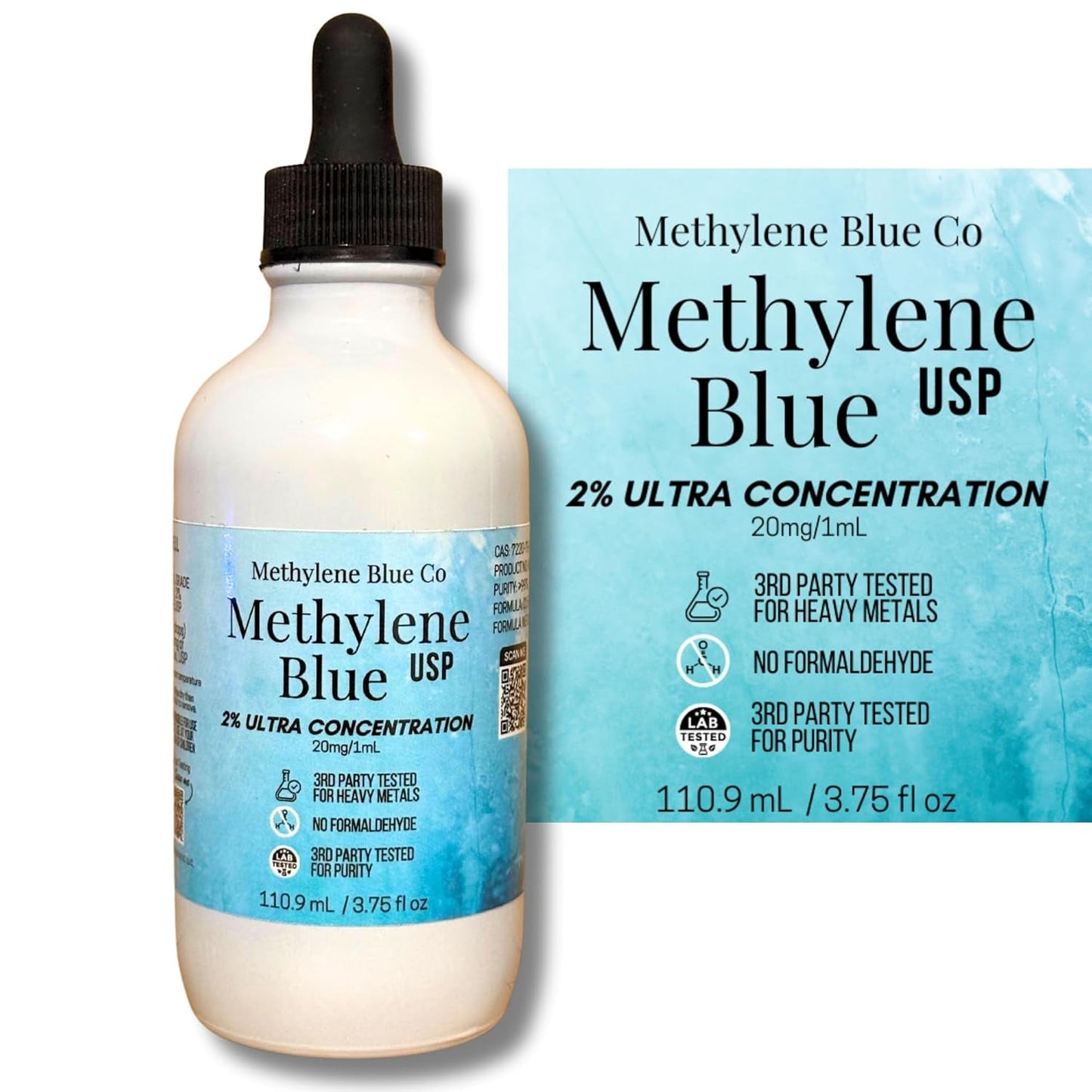 Strong Methylene Blue Lab Solution 110ml Concentrate - Mycosmeticslondon
