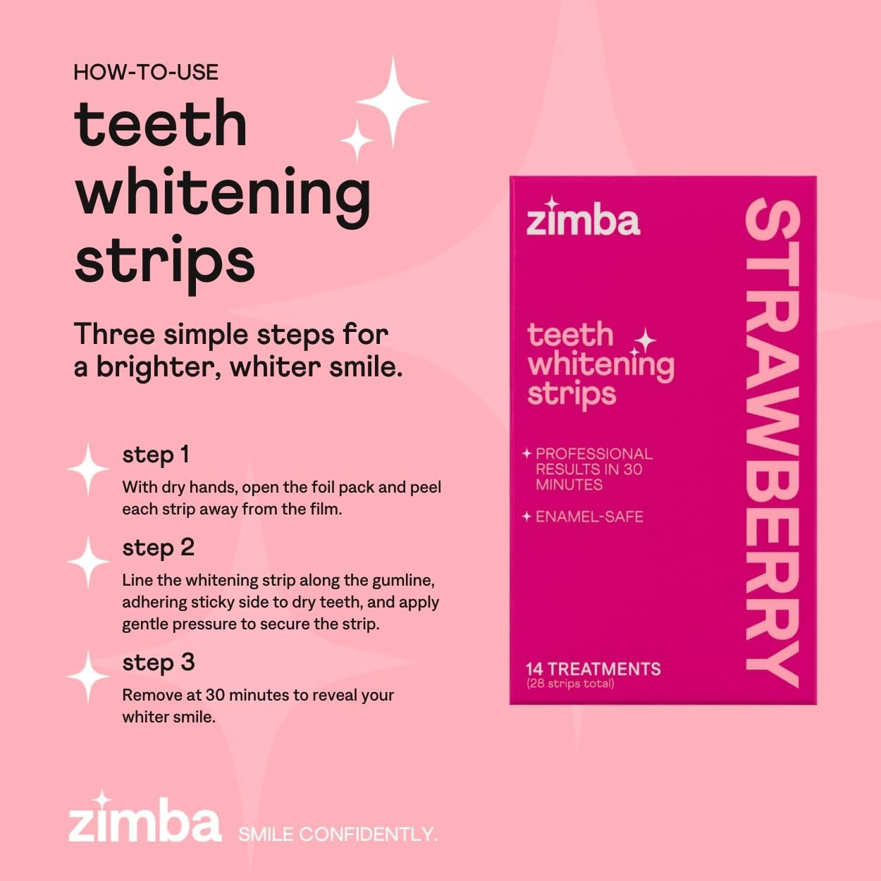 Effective At Home Teeth Whitening Strips 28 Pack