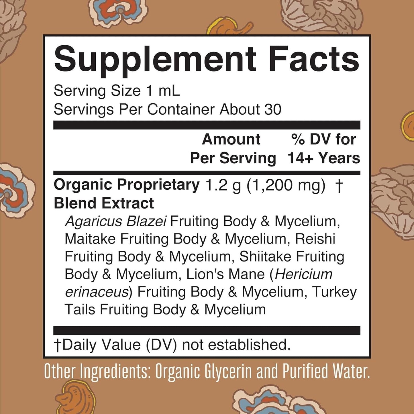Natural Mushroom Immunity Boost Liquid Extract 30ml