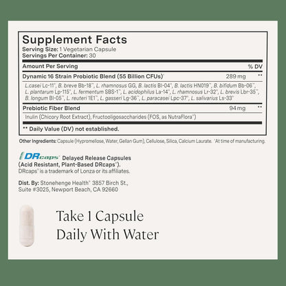 Strong Probiotic Supplement 55 Billion CFU Capsules