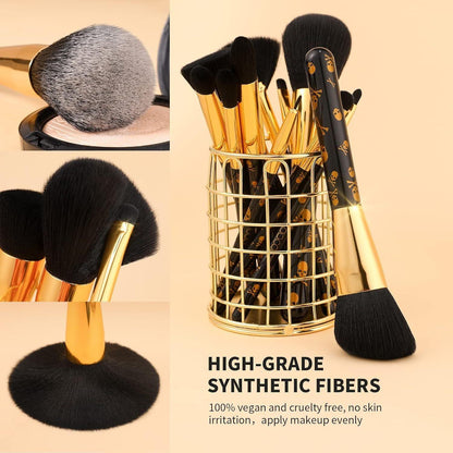 Trendy Makeup Brush Kit - 12 Piece Set