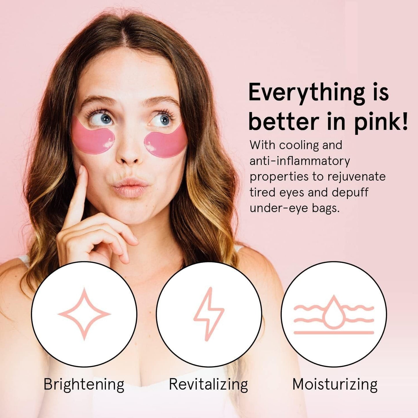 Pink Anti Puff Eye Masks - 48 Pairs