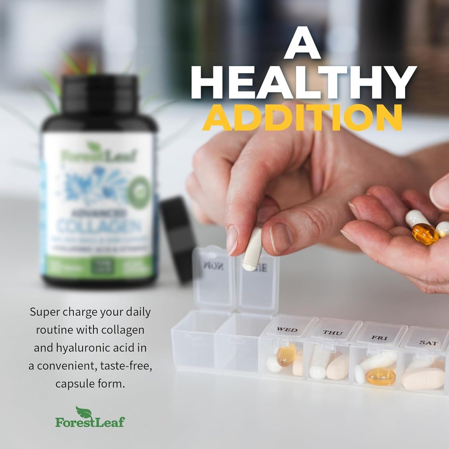 Premium Collagen Supplement - 120 Capsules with Vitamin C