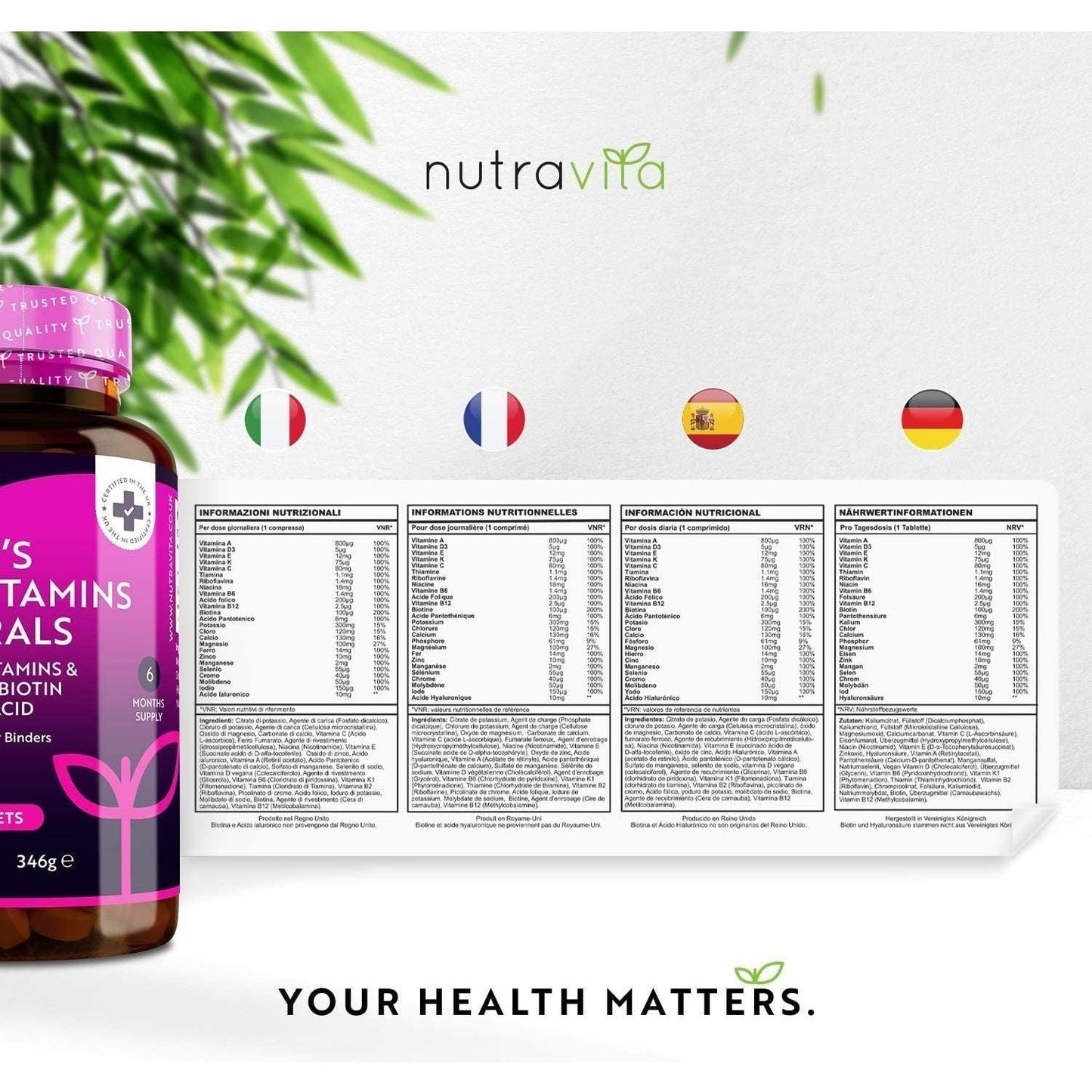Essential Women's Daily Vitamins and Minerals Tablets
