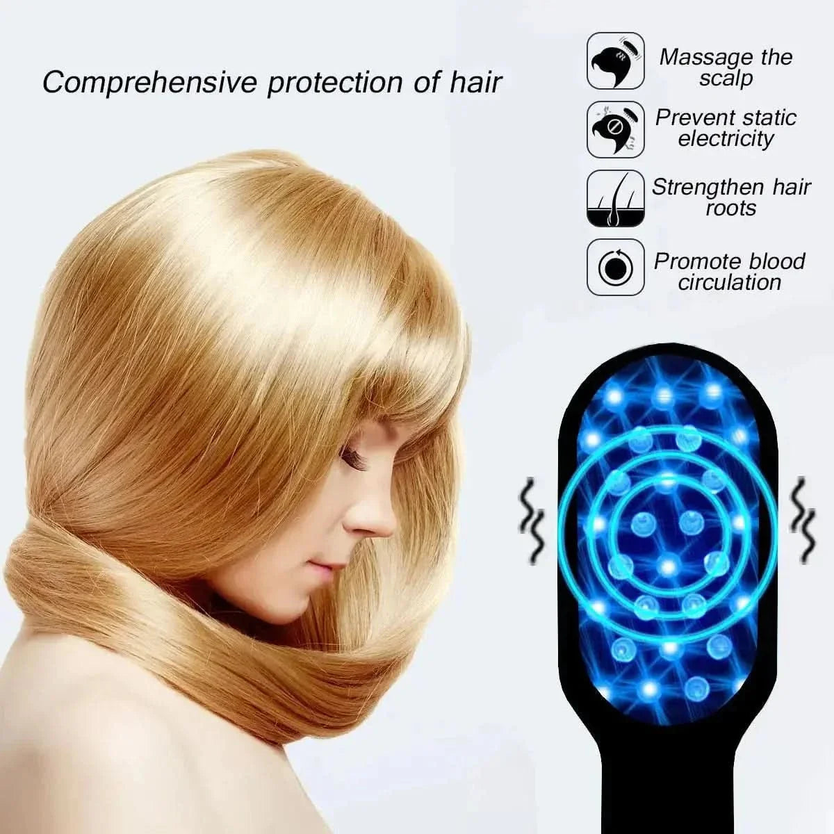 Advanced Hair Regrowth Comb: Heat & Vibration Therapy
