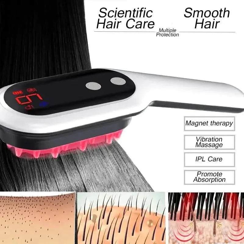 Advanced Hair Regrowth Comb: Heat & Vibration Therapy
