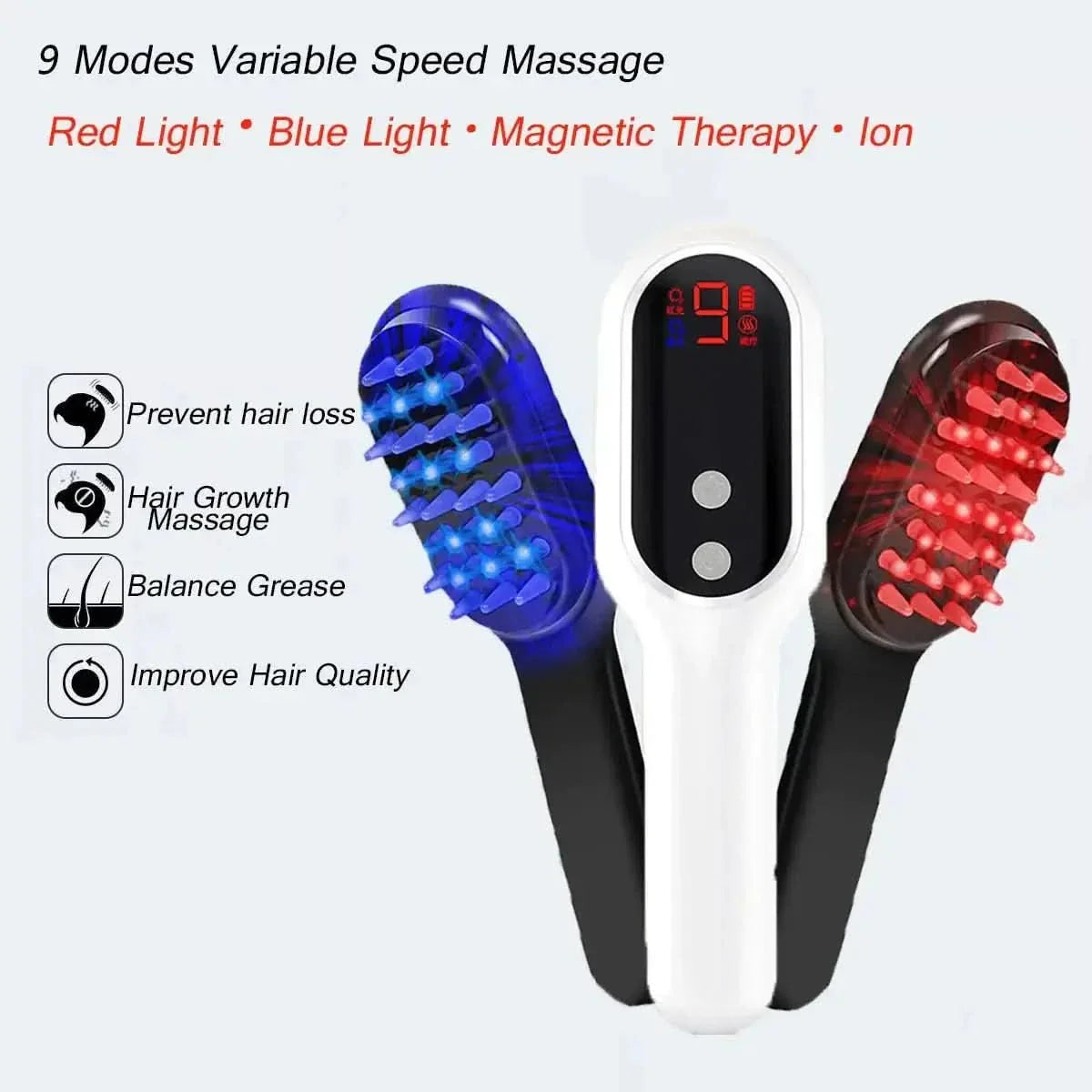 Advanced Hair Regrowth Comb: Heat & Vibration Therapy