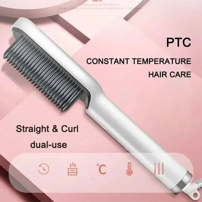 Easy to Use Heated Hair Straightening Brush