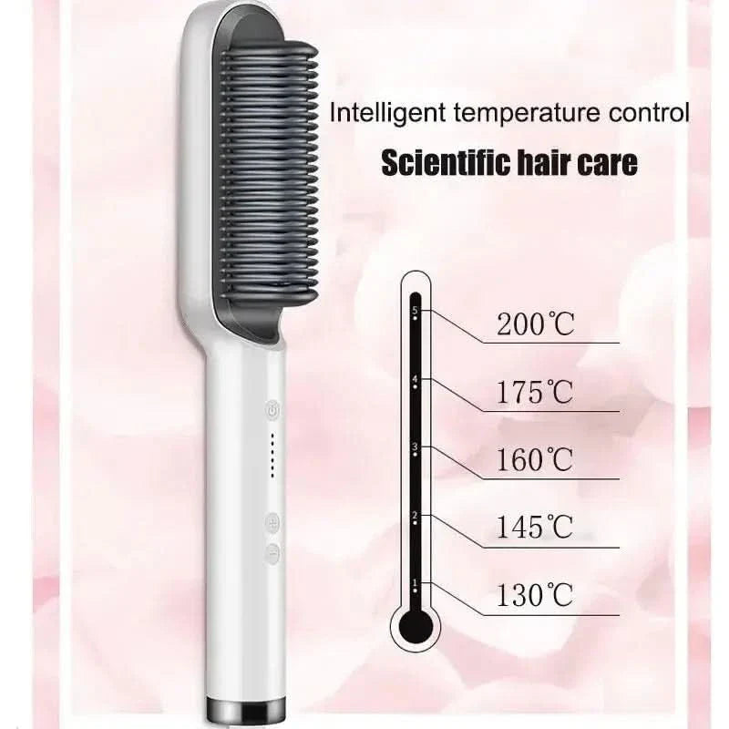 Easy to Use Heated Hair Straightening Brush