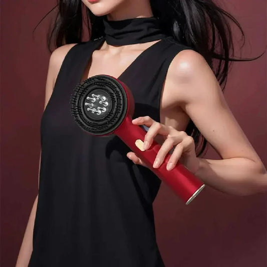 Rechargeable Scalp Massager with Red Light & Adjustable Settings - Mycosmeticslondon