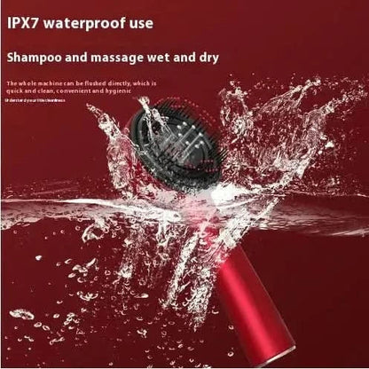 Rechargeable Scalp Massager with Red Light & Adjustable Settings