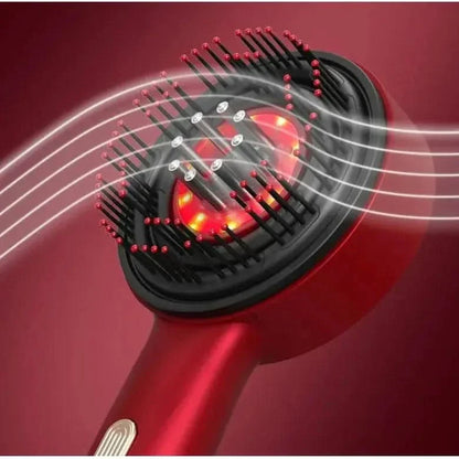 Rechargeable Scalp Massager with Red Light & Adjustable Settings