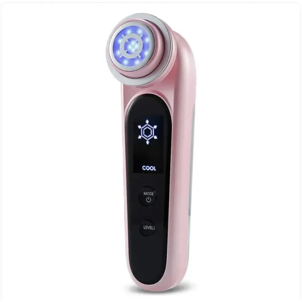 Advanced 5-in-1 Facial Care Device with LED and RF Technology