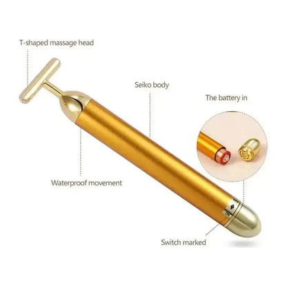 Luxurious Rose Gold Facial Massage Roller