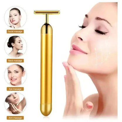 Luxurious Rose Gold Facial Massage Roller
