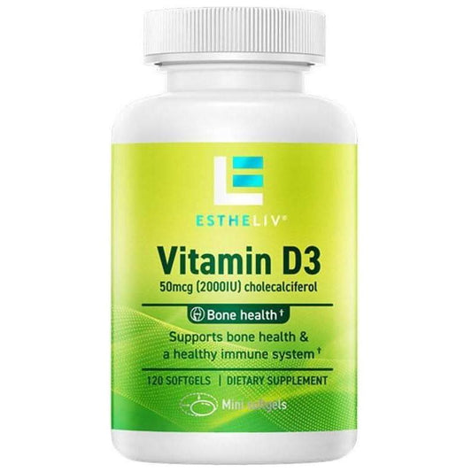 Natural Vitamin D3 50mcg Softgels Bone Health Supplement - Mycosmeticslondon