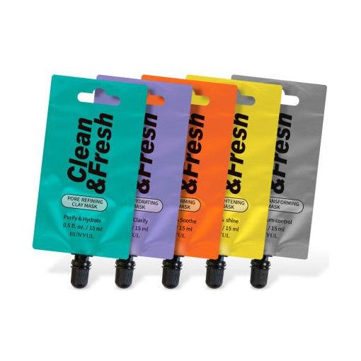Natural Clay Face Mask Pack - 5 Piece Set