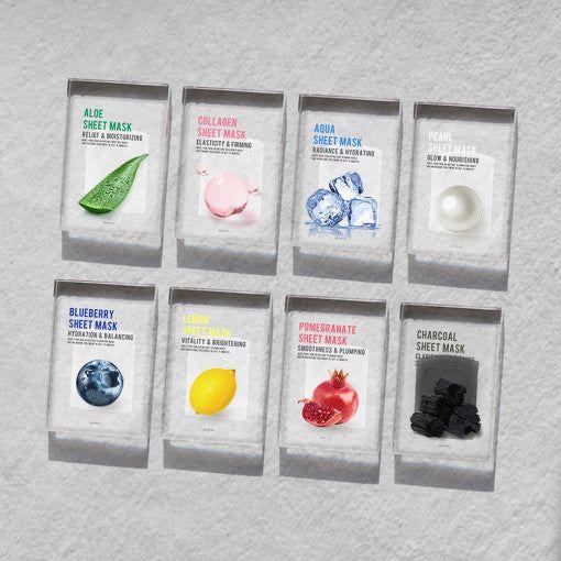 Natural Facial Mask Set - 10 Pack Hydrating Skin Masks