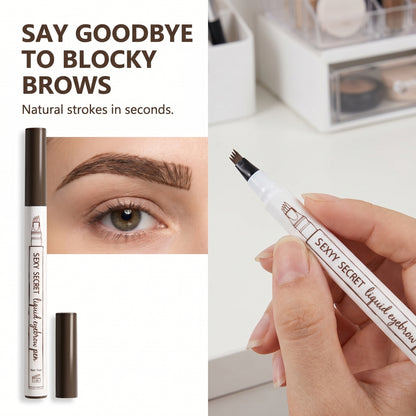 Waterproof 4 Fork Eyebrow Liquid Brow Pencil