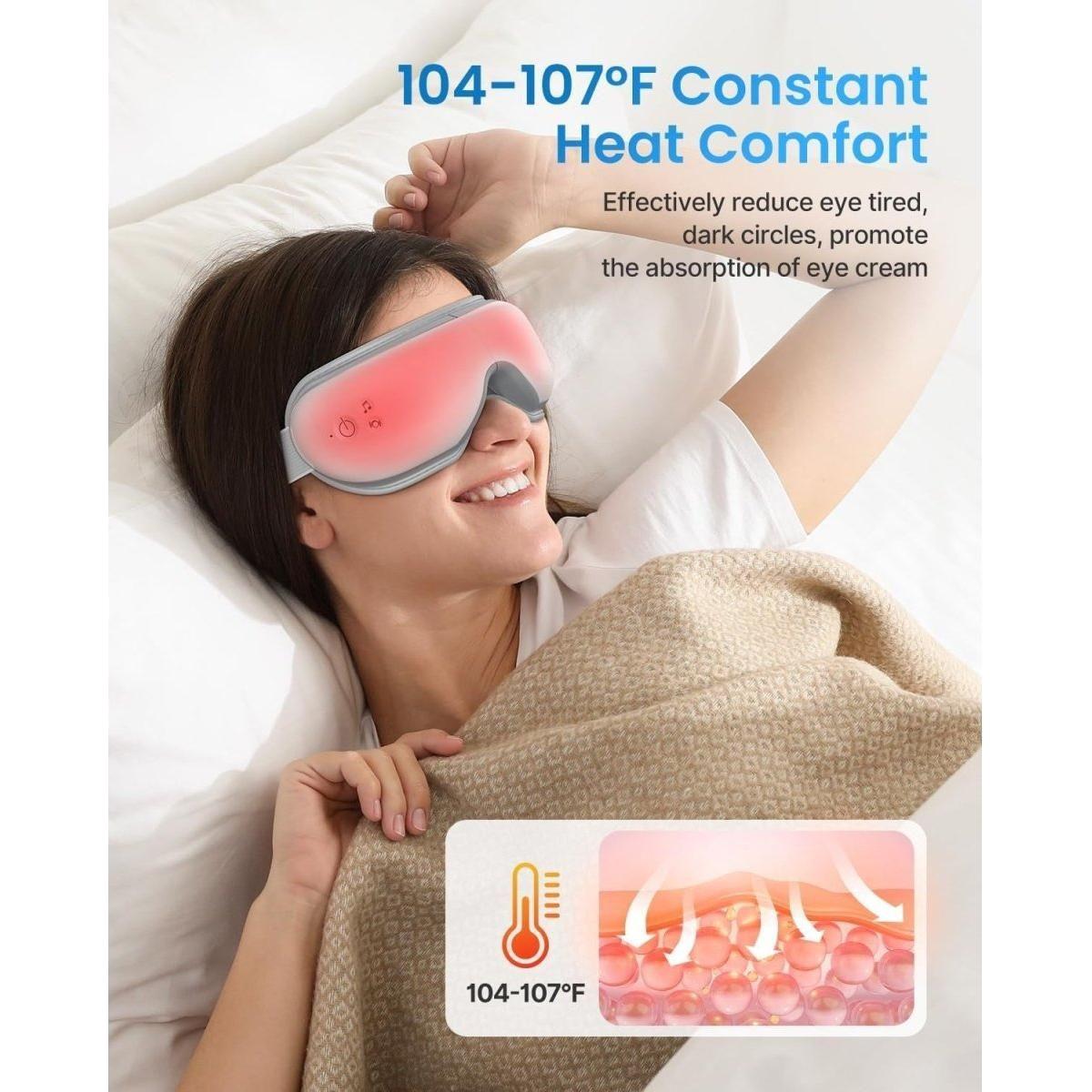 Relaxing Heated Eye Massager with Bluetooth Sound