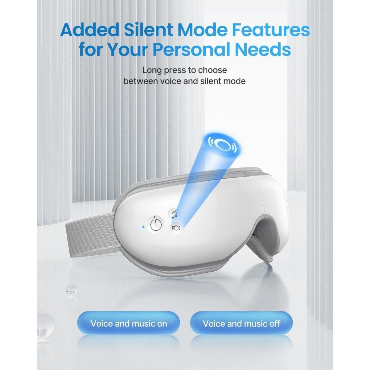 Relaxing Heated Eye Massager with Bluetooth Sound