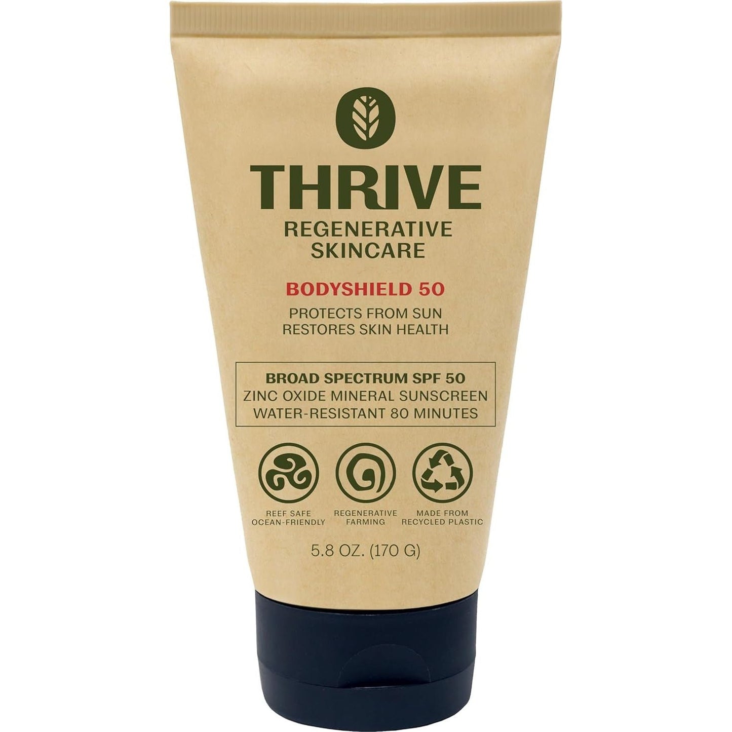 Natural SPF 50 Mineral Sunscreen Lotion - 170g - Mycosmeticslondon