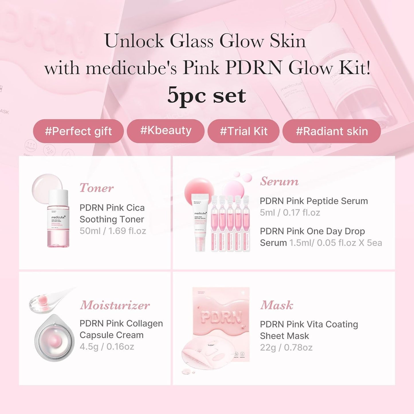 Natural Glow Skincare Kit 5 Piece Set