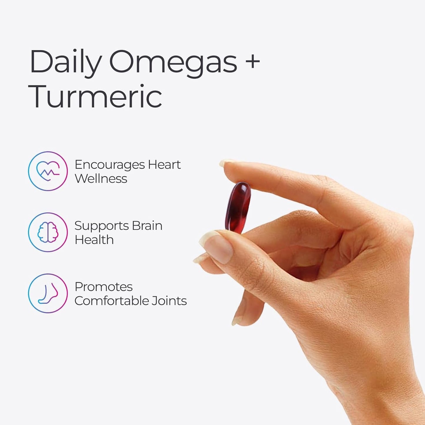 Heart Healthy Omega Softgels with Turmeric Supplement