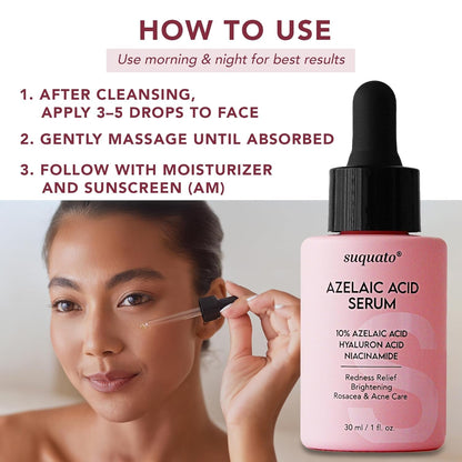 Gentle Azelaic Acid Face Serum for Soothing Red Skin