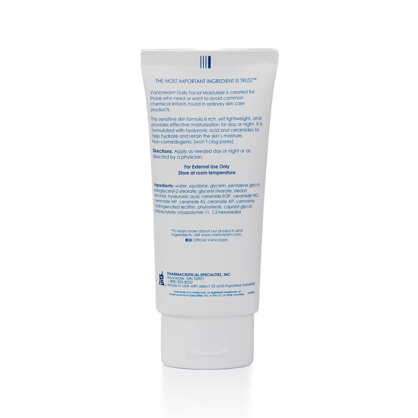 Gentle Face Cream for Sensitive Skin with Hyaluronic Acid